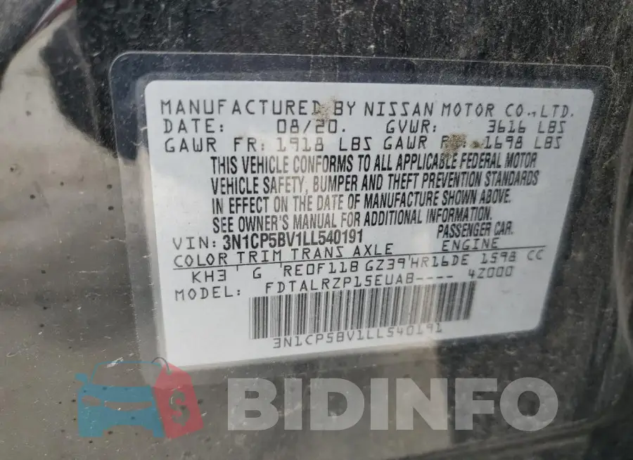 3N1CP5BV1LL540191 Photo# 13
