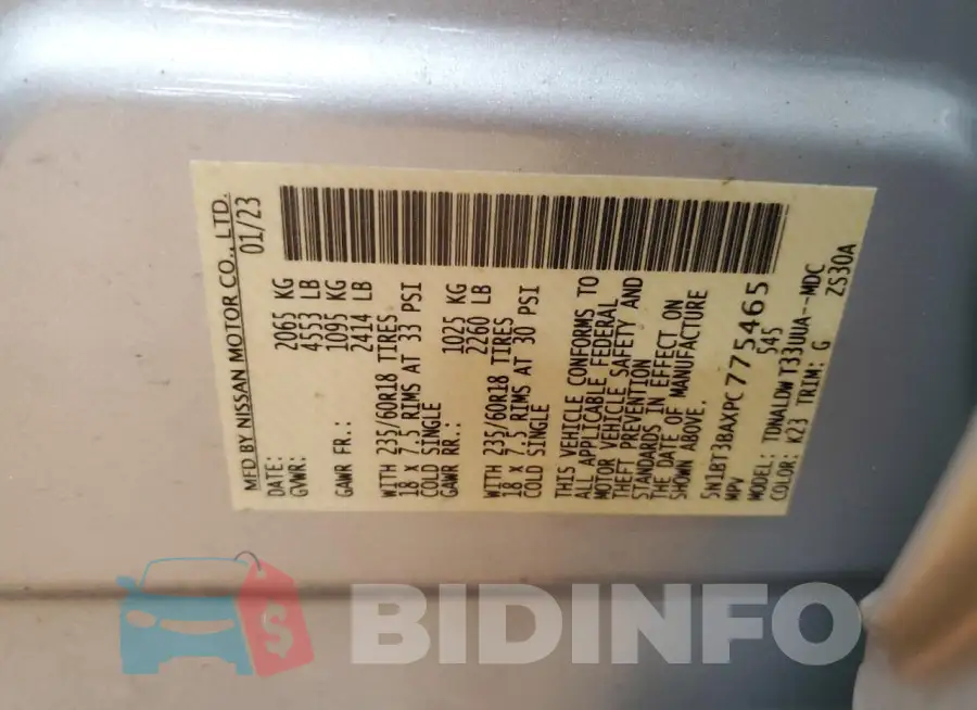 5N1BT3BAXPC775465 Photo# 13
