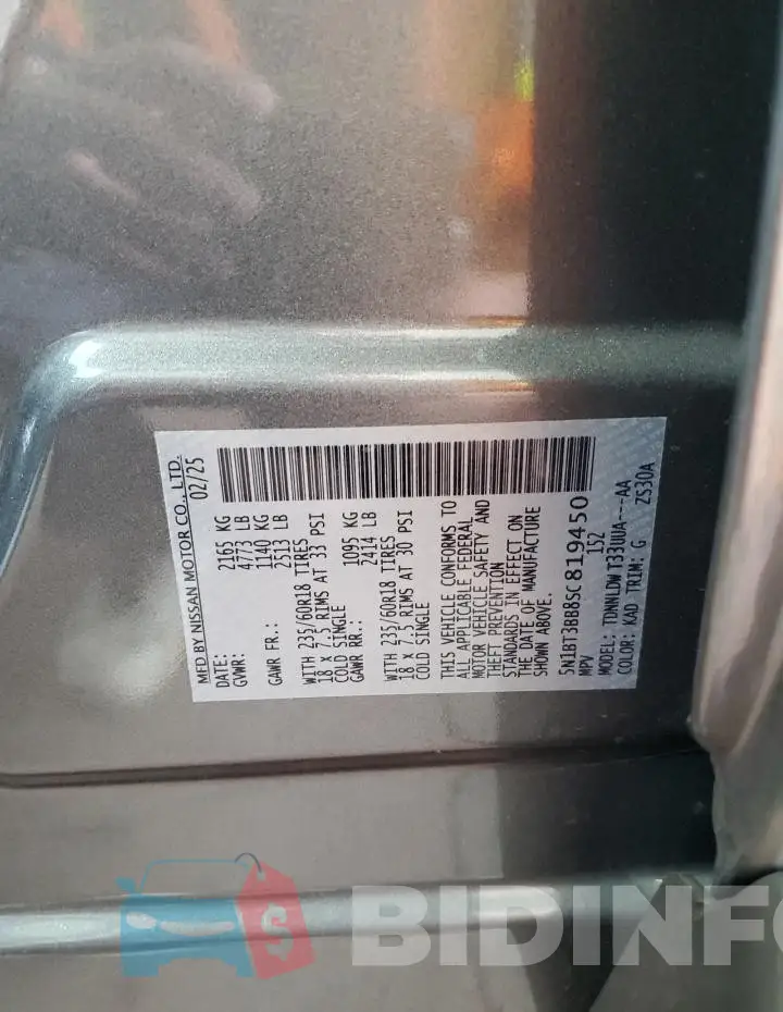5N1BT3BB8SC819450 Photo# 13