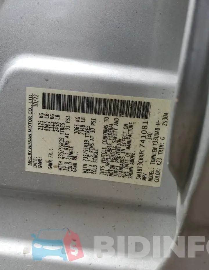 5N1BT3CBXPC741081 Photo# 13