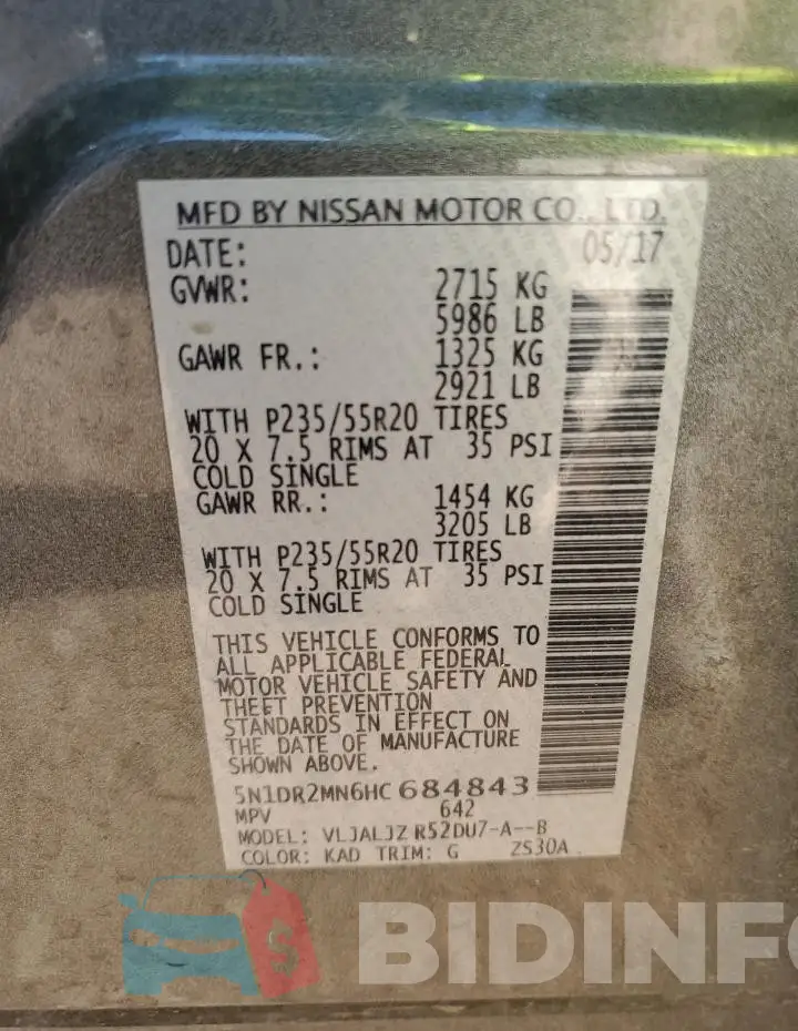 5N1DR2MN6HC684843 Photo# 13