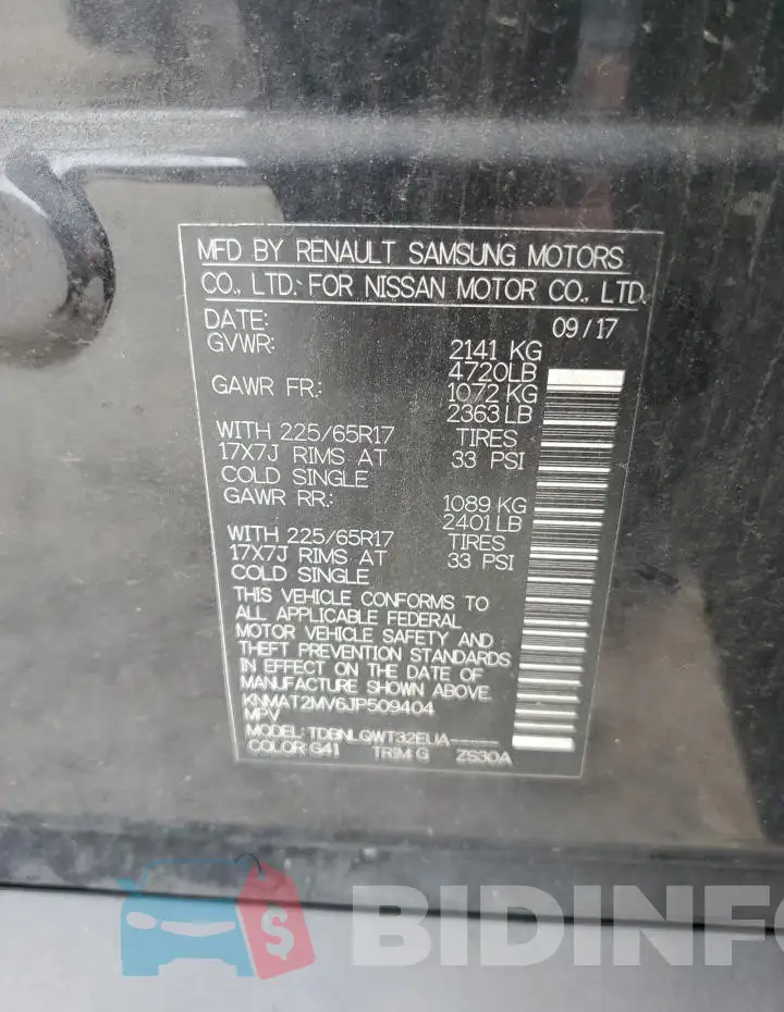 KNMAT2MV6JP509404 Photo# 12