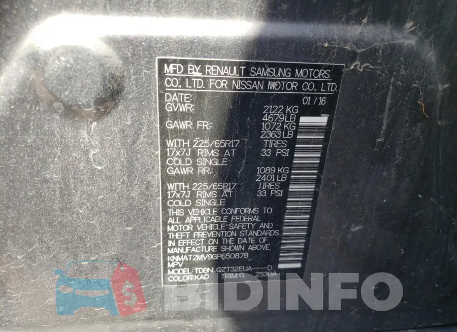 KNMAT2MV9GP650878 Photo# 13