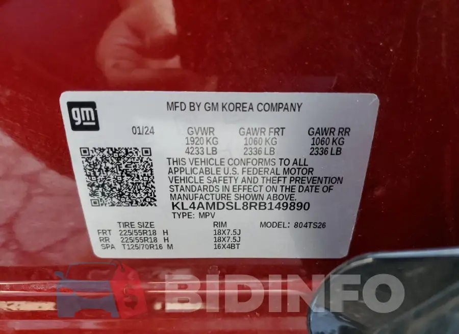 KL4AMDSL8RB149890 Photo# 13