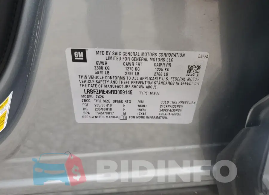 LRBFZME49RD069146 Photo# 13