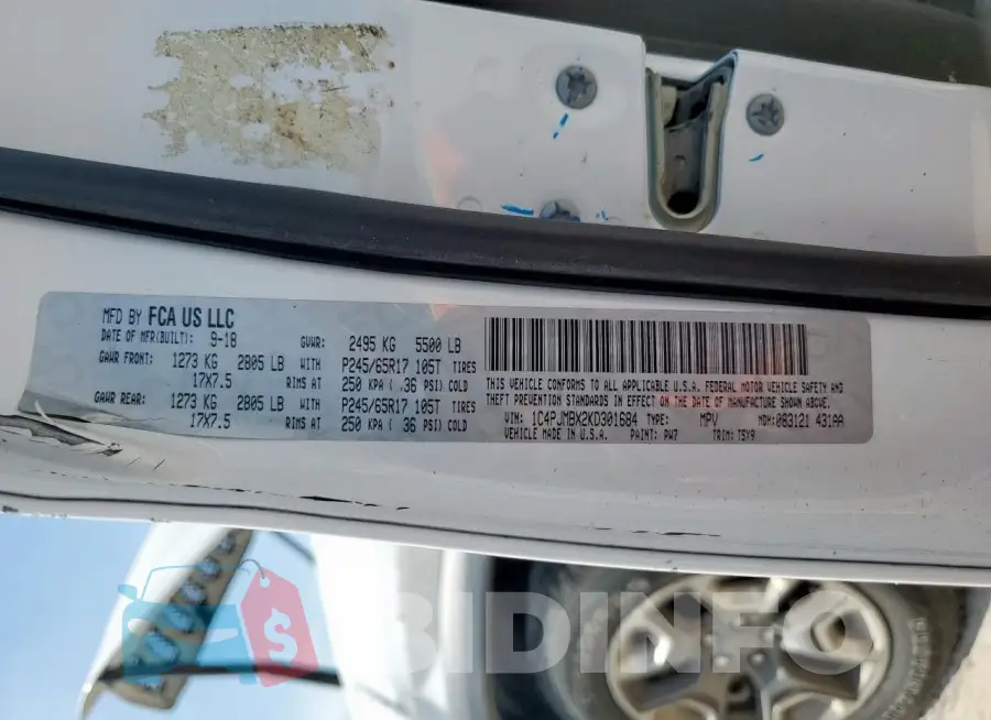 1C4PJMBX2KD301684 Photo# 13