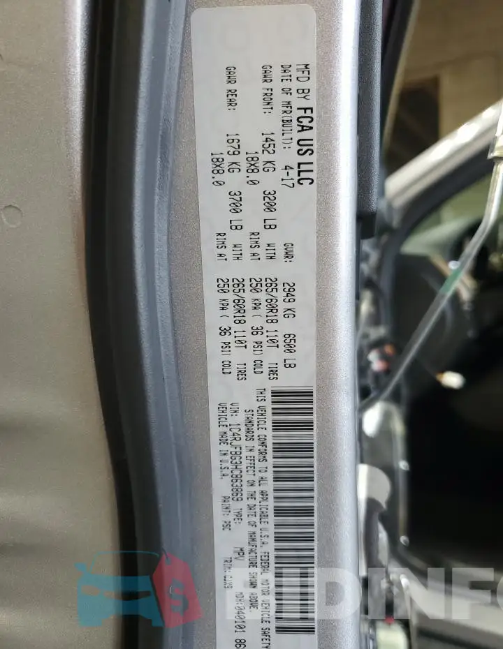 1C4RJFBG3HC863869 Photo# 13