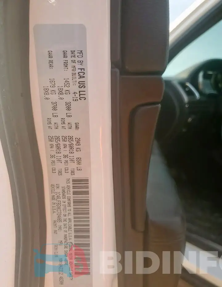 1C4RJFBGXKC724085 Photo# 13