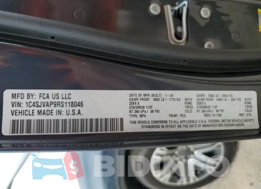 1C4SJVAP9RS118046 Photo# 13