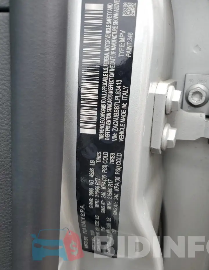 ZACNJBBB7LPL83413 Photo# 13