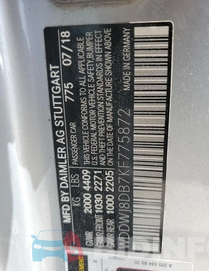 WDDWJ8DB7KF775872 Photo# 13