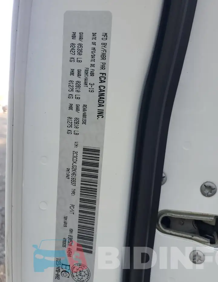 2C3CDXJG2KH616937 Photo# 13