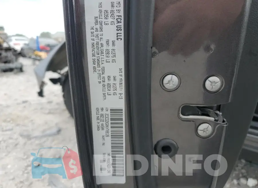 2C3CDZKG0KH709126 Photo# 12
