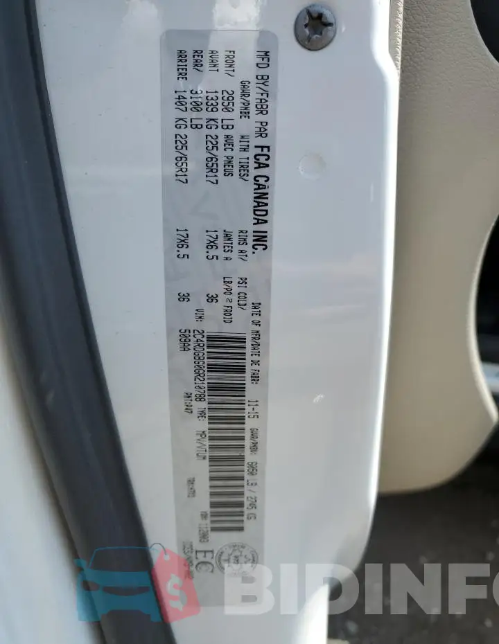 2C4RDGBG0GR210788 Photo# 13