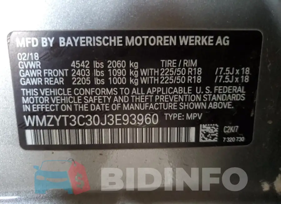 WMZYT3C30J3E93960 Photo# 12