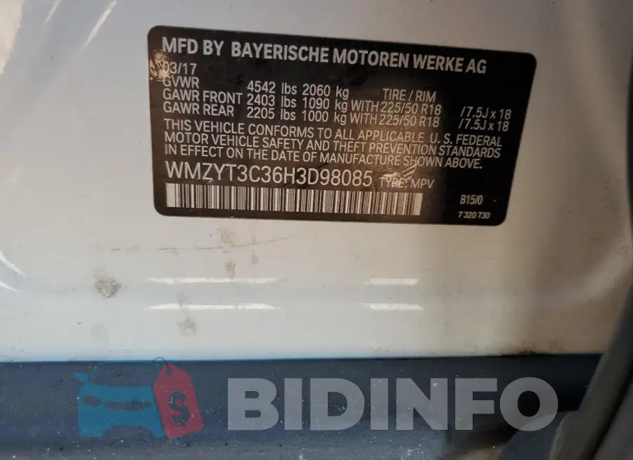 WMZYT3C36H3D98085 Photo# 12