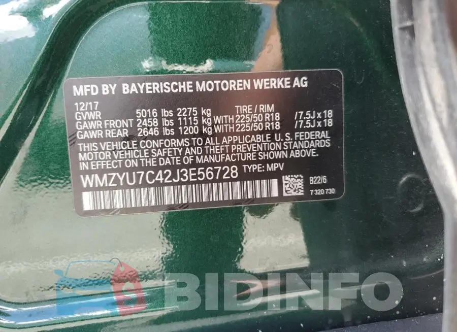 WMZYU7C42J3E56728 Photo# 13