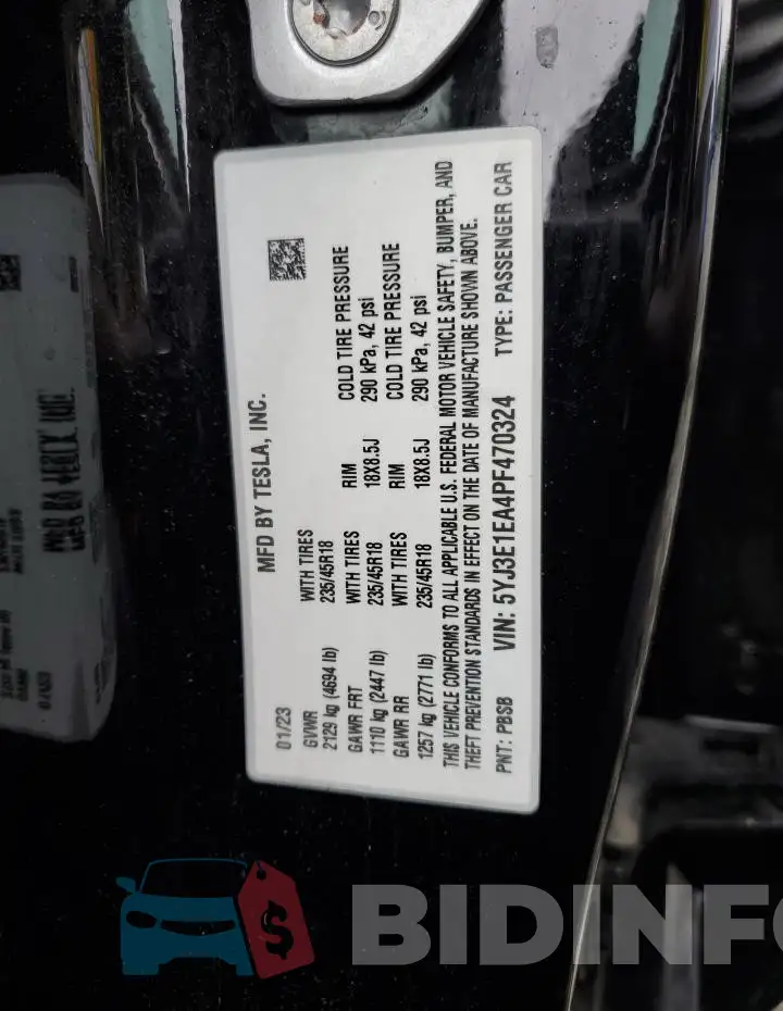 5YJ3E1EA4PF470324 Photo# 12