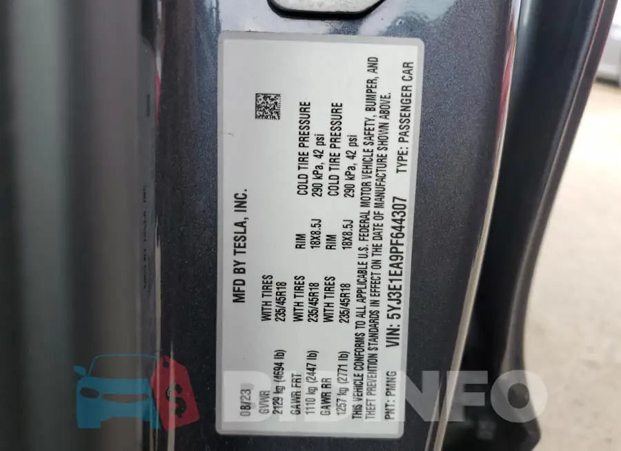 5YJ3E1EA9PF644307 Photo# 12