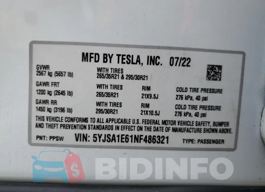 5YJSA1E61NF486321 Photo# 12