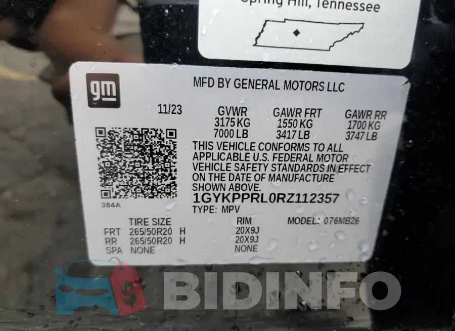 1GYKPPRL0RZ112357 Photo# 13