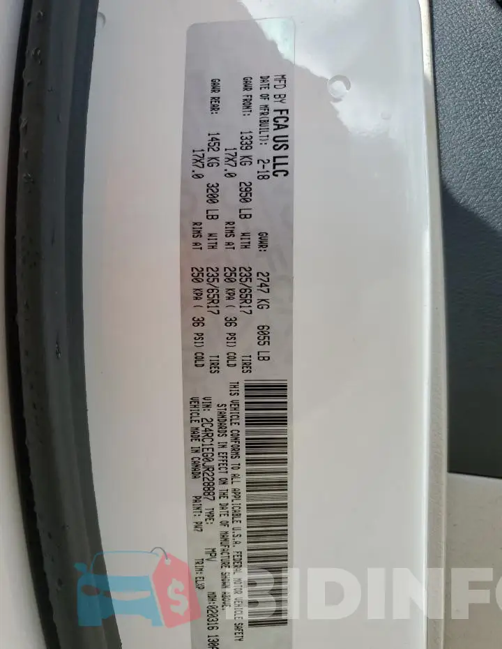 2C4RC1EG0JR228887 Photo# 13