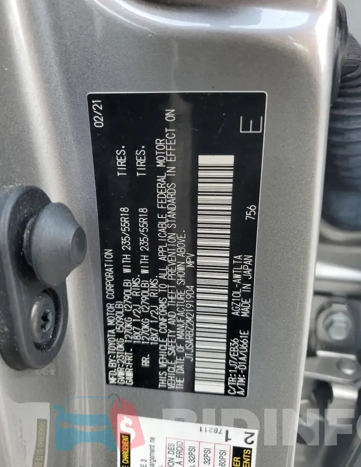 JTJSARBZ2M2191904 Photo# 13