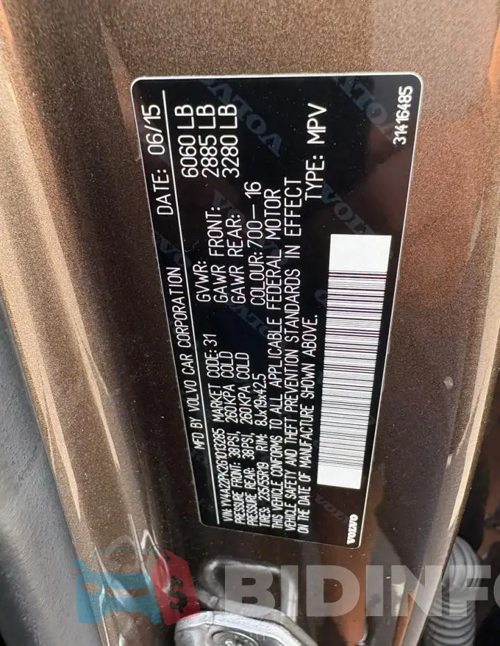 YV4A22PK2G1013285 Photo# 10