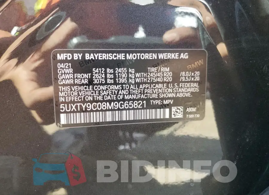 5UXTY9C08M9G65821 Photo# 13