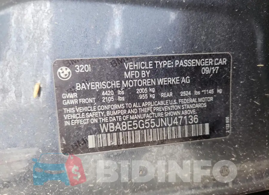 WBA8E5G55JNU47136 Photo# 12