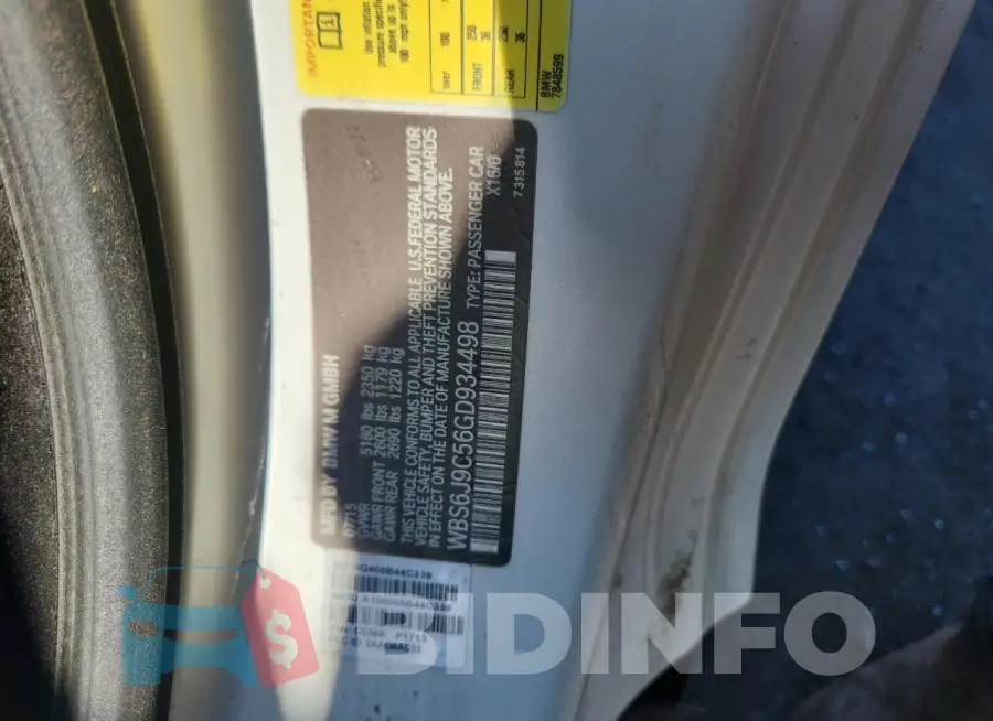 WBS6J9C56GD934498 Photo# 13