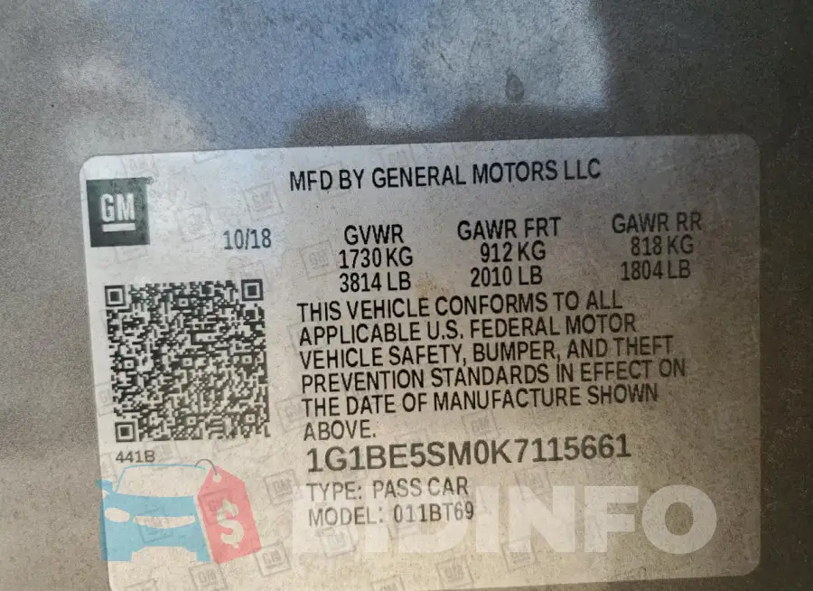 1G1BE5SM0K7115661 Photo# 12