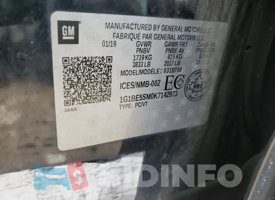 1G1BE5SM0K7142973 Photo# 13