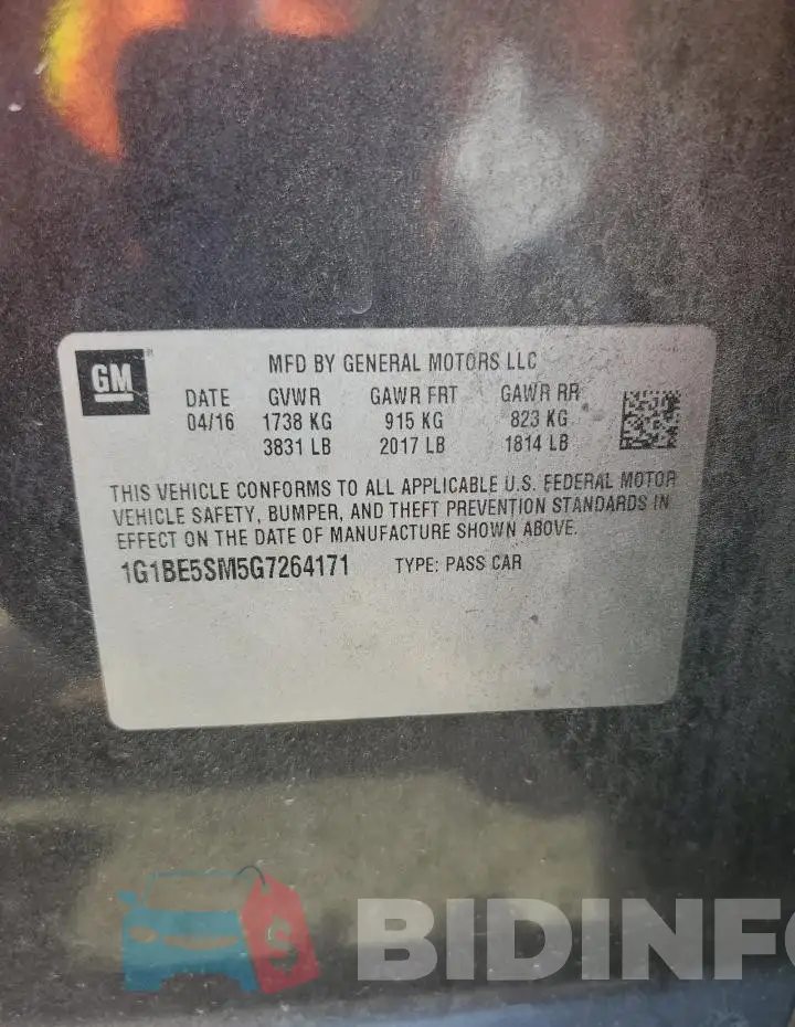 1G1BE5SM5G7264171 Photo# 12