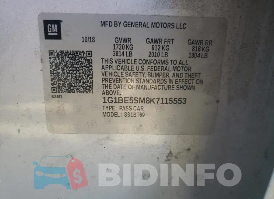 1G1BE5SM8K7115553 Photo# 12