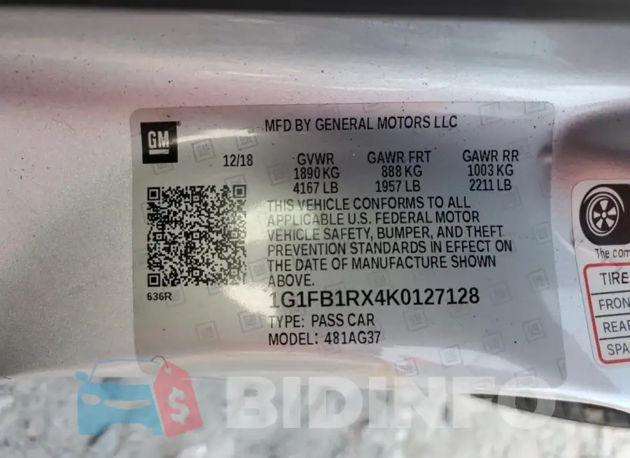 1G1FB1RX4K0127128 Photo# 12