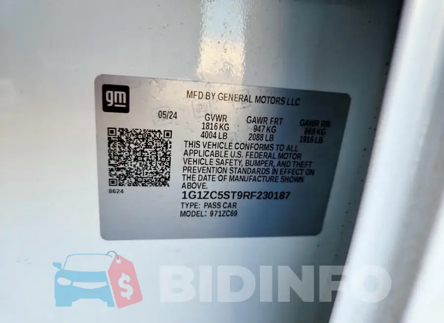 1G1ZC5ST9RF230187 Photo# 12