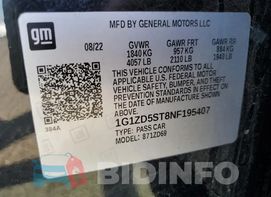 1G1ZD5ST8NF195407 Photo# 12