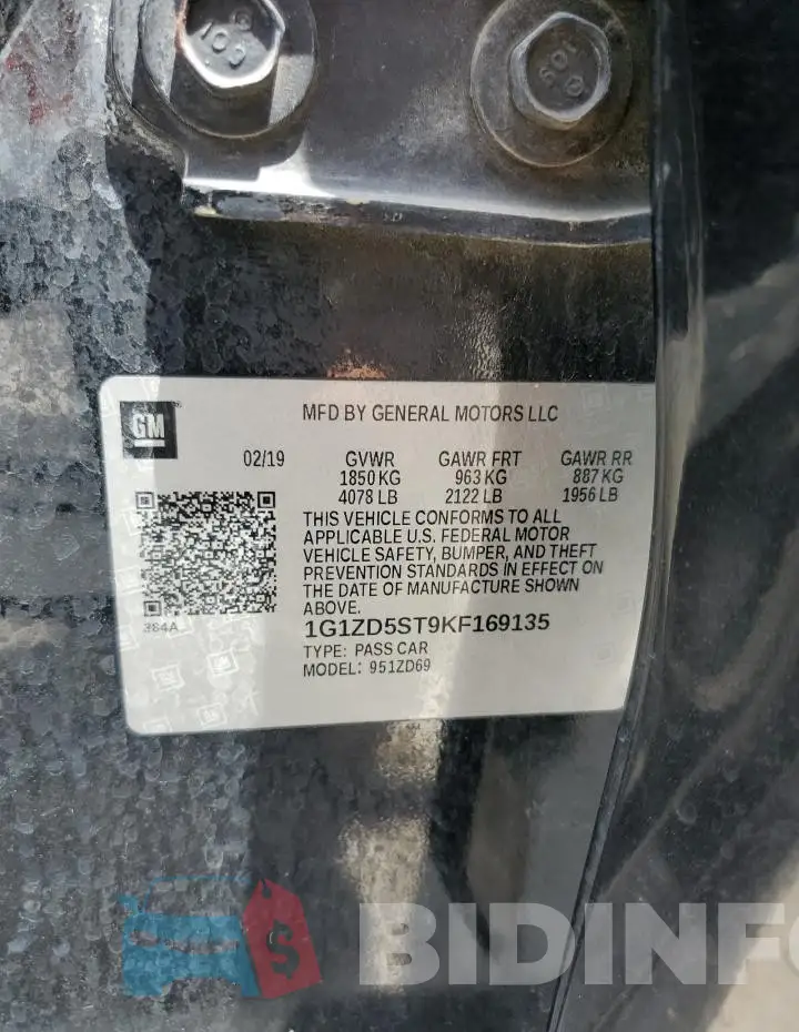 1G1ZD5ST9KF169135 Photo# 13