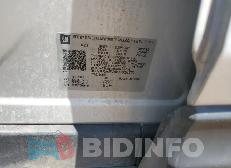 3GNAXHEV4KS619321 Photo# 12