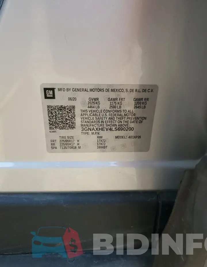 3GNAXHEV4LS690200 Photo# 13