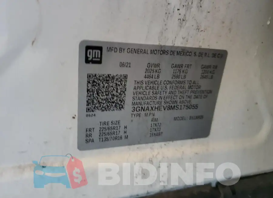 3GNAXHEV8MS175055 Photo# 13