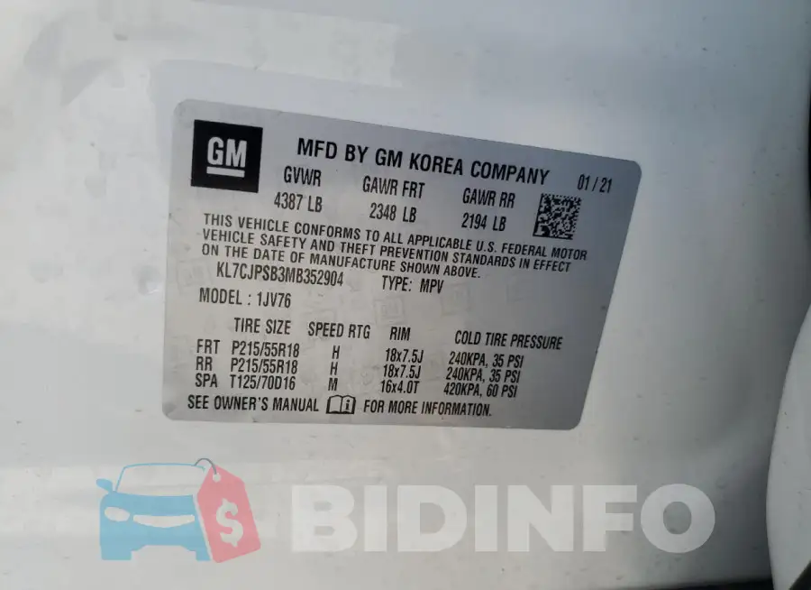 KL7CJPSB3MB352904 Photo# 13