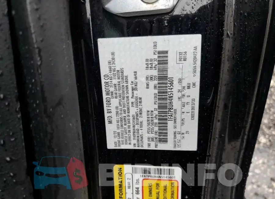 1FATP8UH4N5145601 Photo# 13