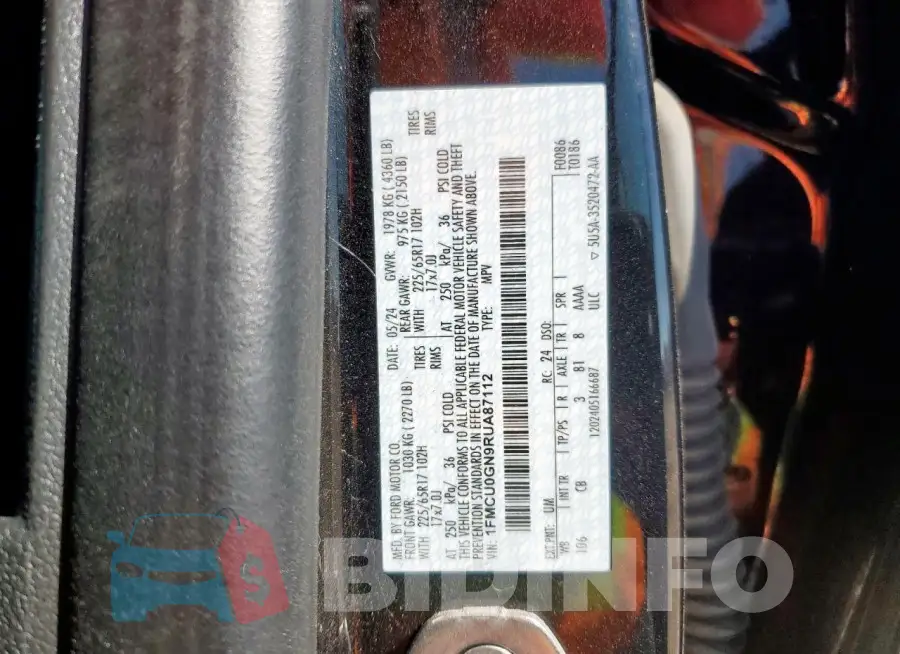 1FMCU0GN9RUA87112 Photo# 13