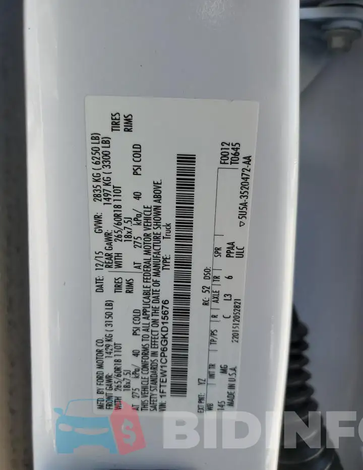 1FTEW1CP6GKD15676 Photo# 12