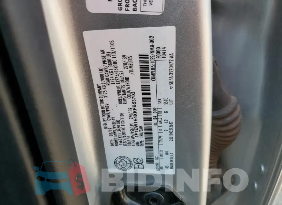 1FTEW1E4XKFB53703 Photo# 12