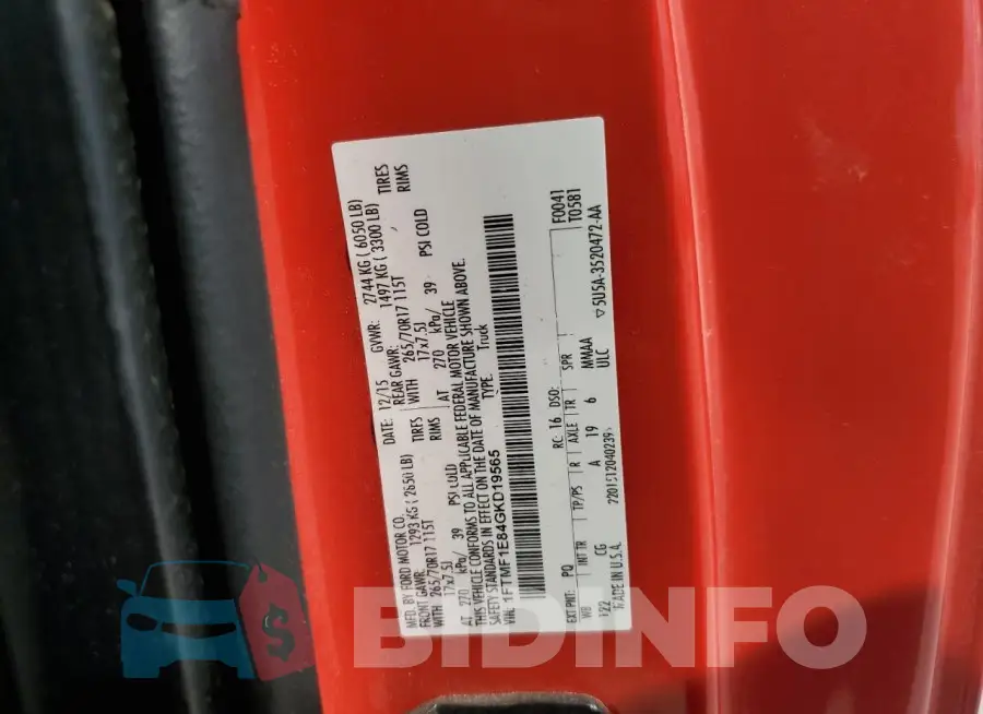 1FTMF1E84GKD19565 Photo# 12
