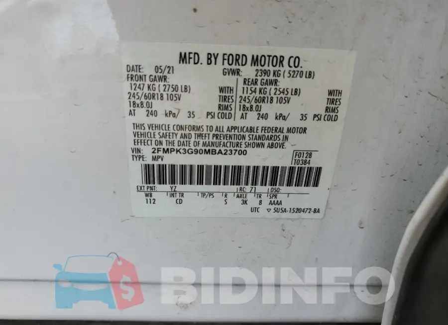 2FMPK3G90MBA23700 Photo# 13