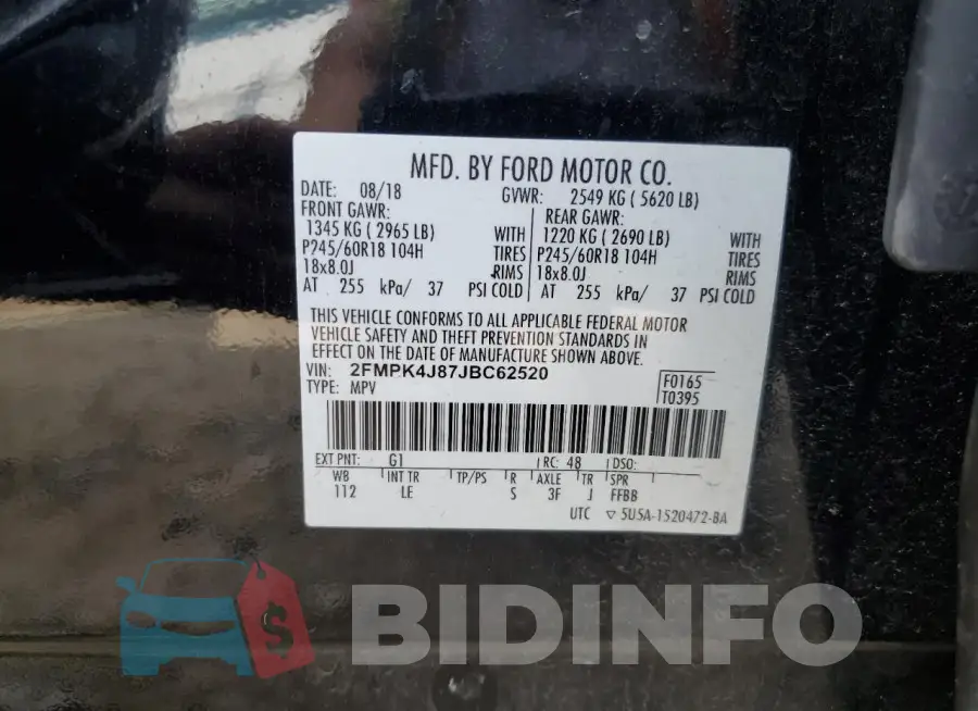 2FMPK4J87JBC62520 Photo# 14